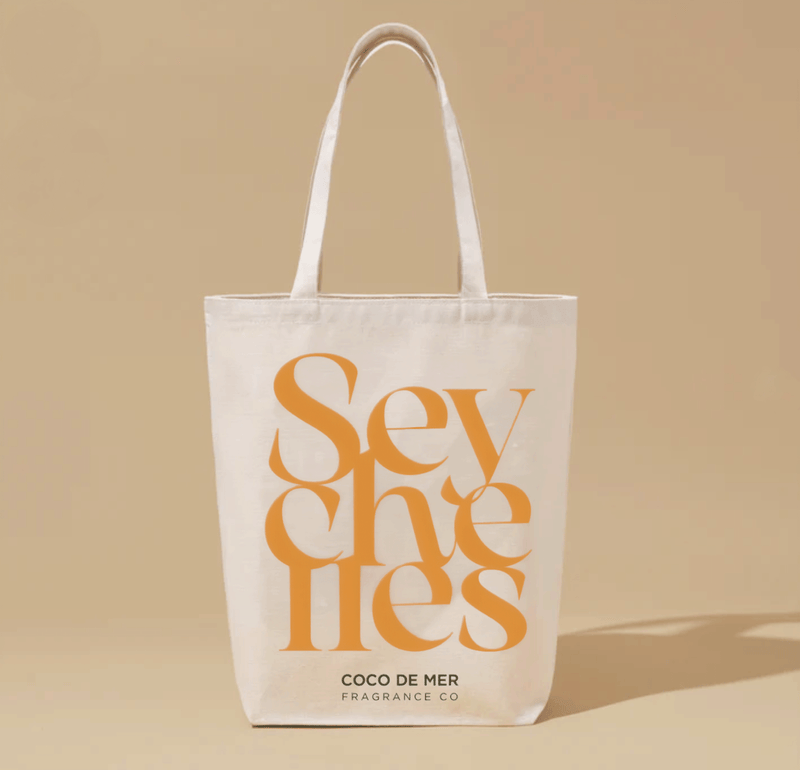 Tote bags with Seychelles Artwork